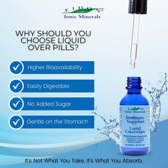 Bottle label highlighting minerals: zinc, selenium, sulfur and silver