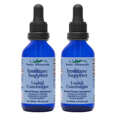 Bottles of Eidon Immune Support Liquid Mineral Drops with dropper