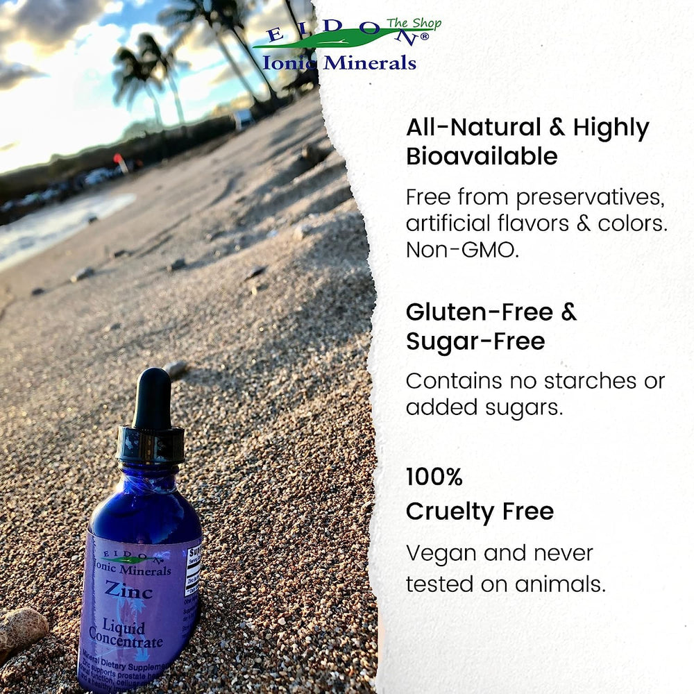 Close-up of Eidon product label on mineral drops