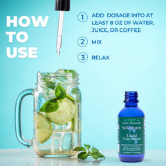 Close-up of Eidon Selenium liquid bottle with dropper