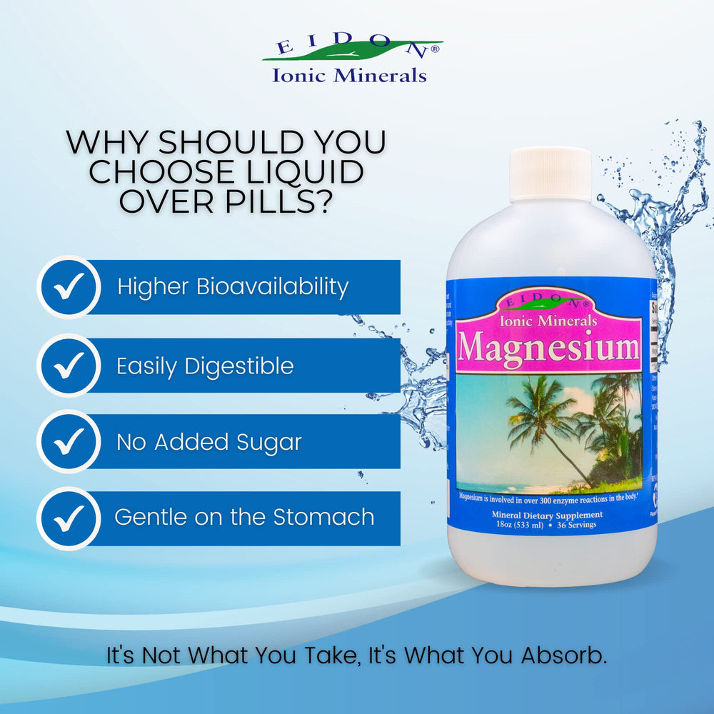 Label showing ingredients of Eidon Magnesium Concentrate