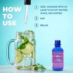 Close-up of ionic magnesium drops