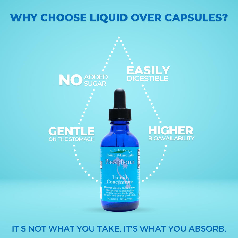 Bones and muscles supported by phosphorus drops