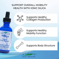 Graphic illustrating silica benefits for hair, skin, and nails
