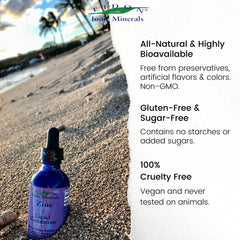 Zinc liquid drops supporting hair and skin health