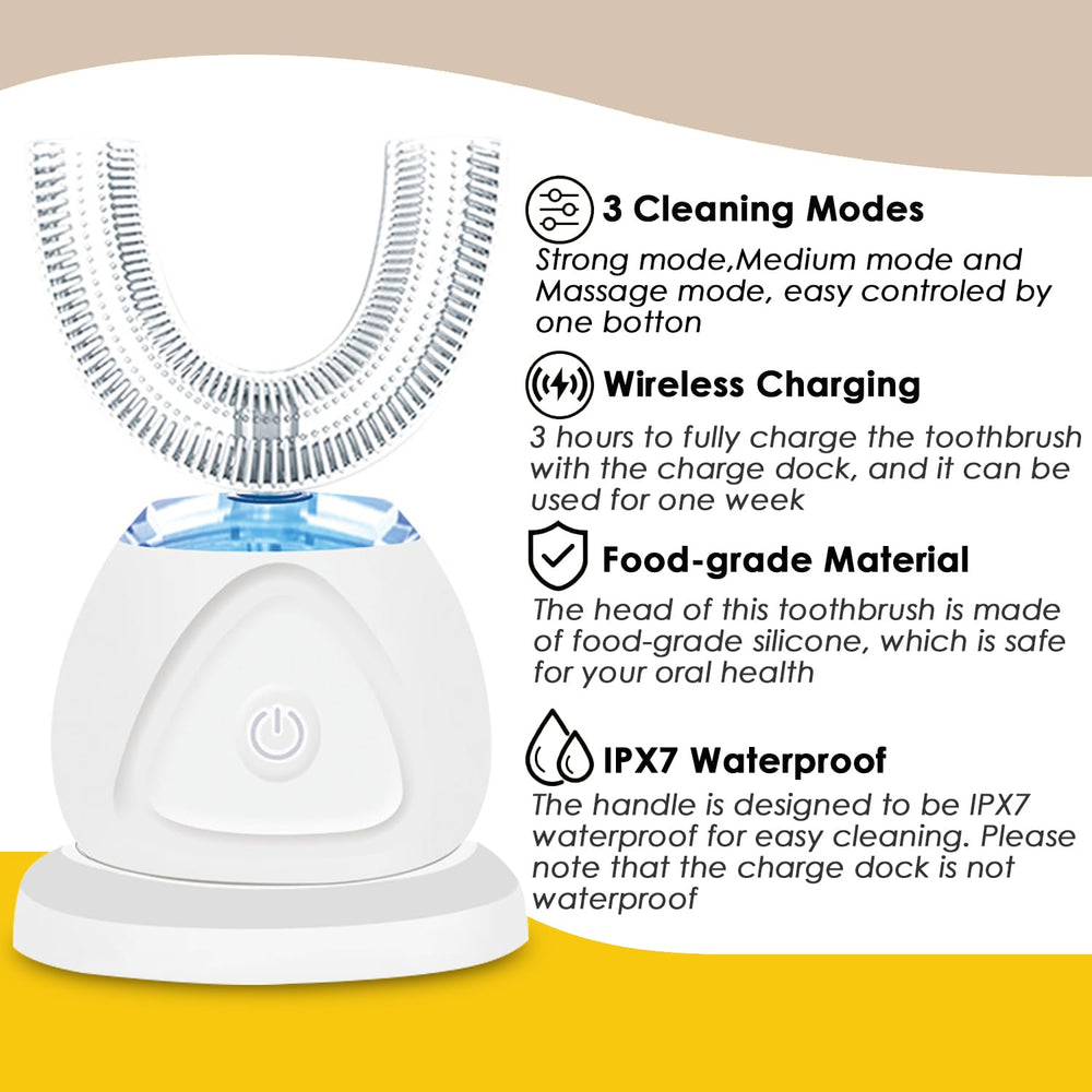 Front view of EITVLAGE 360 Ultrasonic Toothbrush