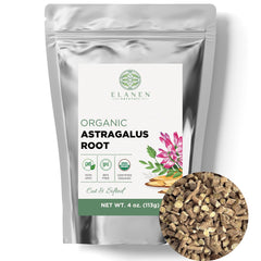 Elanen Naturals Organic Astragalus Root 4 oz packaging