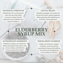 Dried elderberries and herbs in the kit