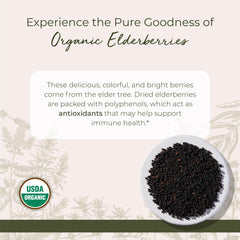 Organic dried elderberries from Starwest Botanicals - Kosher and Non-GMO
