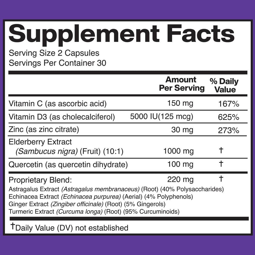 Close-up of product label highlighting the 8-in-1 formula