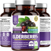 N1N Premium Black Elderberry Capsules bottle front view