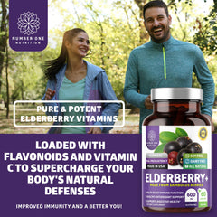 Nutrition facts for N1N Black Elderberry Capsules