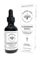Final packaging image showing Elderlane Elderberry Drops branding