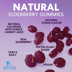 Elderberry gummies suitable for adults, kids and toddlers