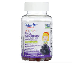 Elderberry Gummies for Kids (2+ Years) 50mg/60 ct - Equate with Bonus Elder Berry Guide to Health