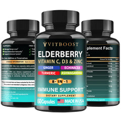 60 capsules bottle ready for daily immune support