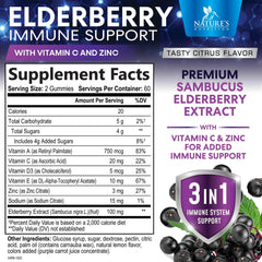 Bottle of elderberry immunity gummies