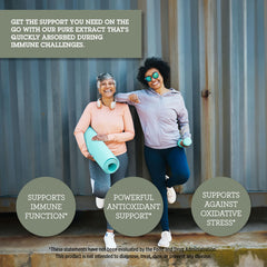 Antioxidant and immune support imagery on label