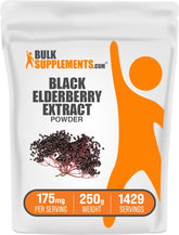 BulkSupplements Elderberry Extract Powder container with label