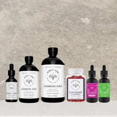 Family-friendly Elderlane Elderberry Syrup packaging