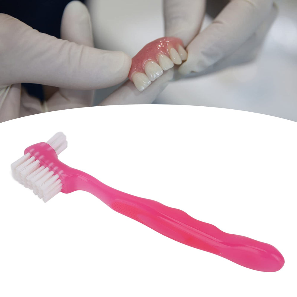Elderly denture cleaning brush with soft bristles