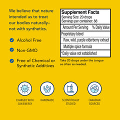 Raw cold-pressed Elderol elderberry extract