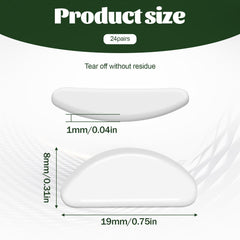 Close-up of soft silicone eyeglass nose pads