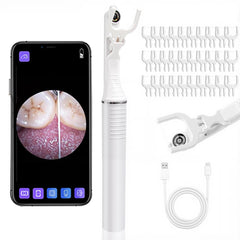 Electric dental floss picks with built-in camera