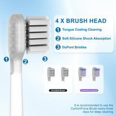 IPX7 waterproof electric toothbrush for use in shower