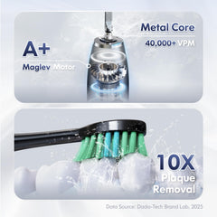 Electric toothbrush black back view