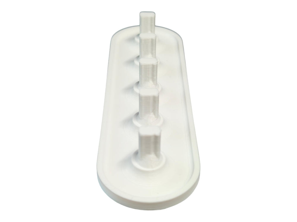 Compact, modern Oral-B head holder organizer suitable for 2–6 heads
