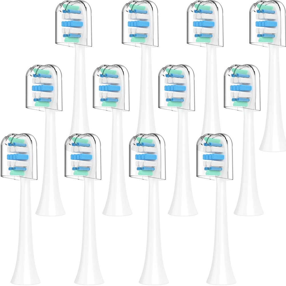 12-pack Philips Sonicare C1 C2 4100 replacement brush heads – front view