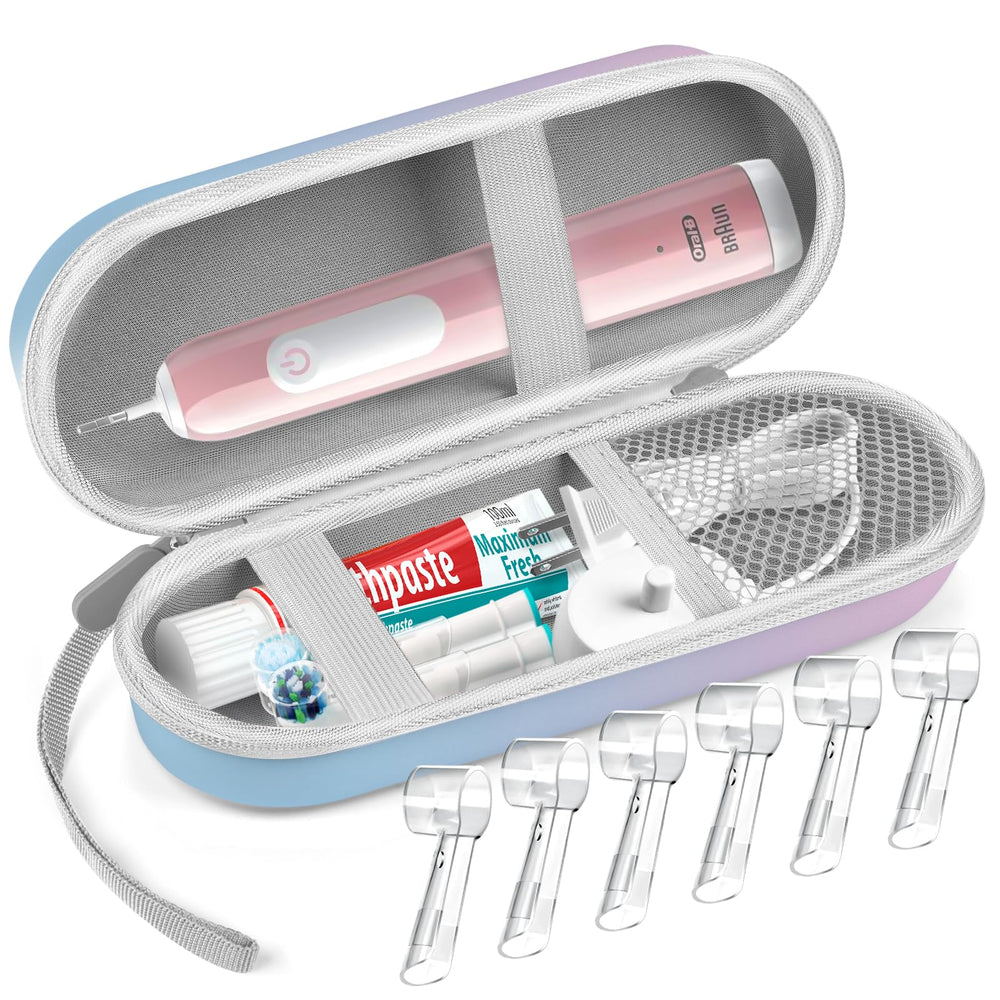 Gradient electric toothbrush travel case exterior