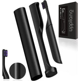 Electric toothbrush in black, front view