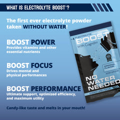 Electrolyte Boost Cognizin-powered formula supports focus and energy