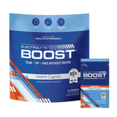 Electrolyte powder packet dissolving on tongue with Cognizin