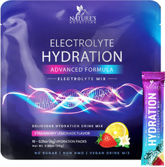 Strawberry lemon flavored electrolyte powder packets