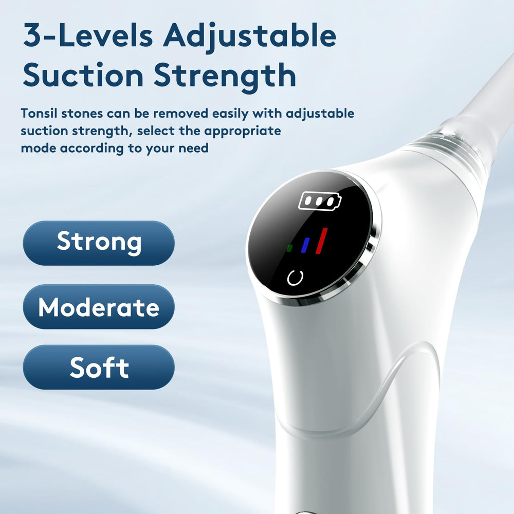 Electronic tonsil stone remover with control panel