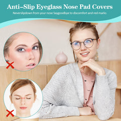 Anti-slip nose pads preventing glasses from slipping