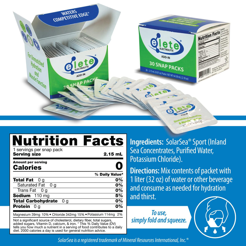 Elete Citrilyte Add-In all-natural electrolytes are vegan and gluten-free.