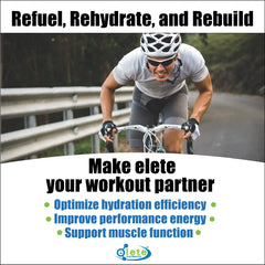elete hydration drops stirred into a beverage to show mixing