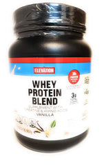 32oz resealable jar of Elevation Vanilla Protein Powder