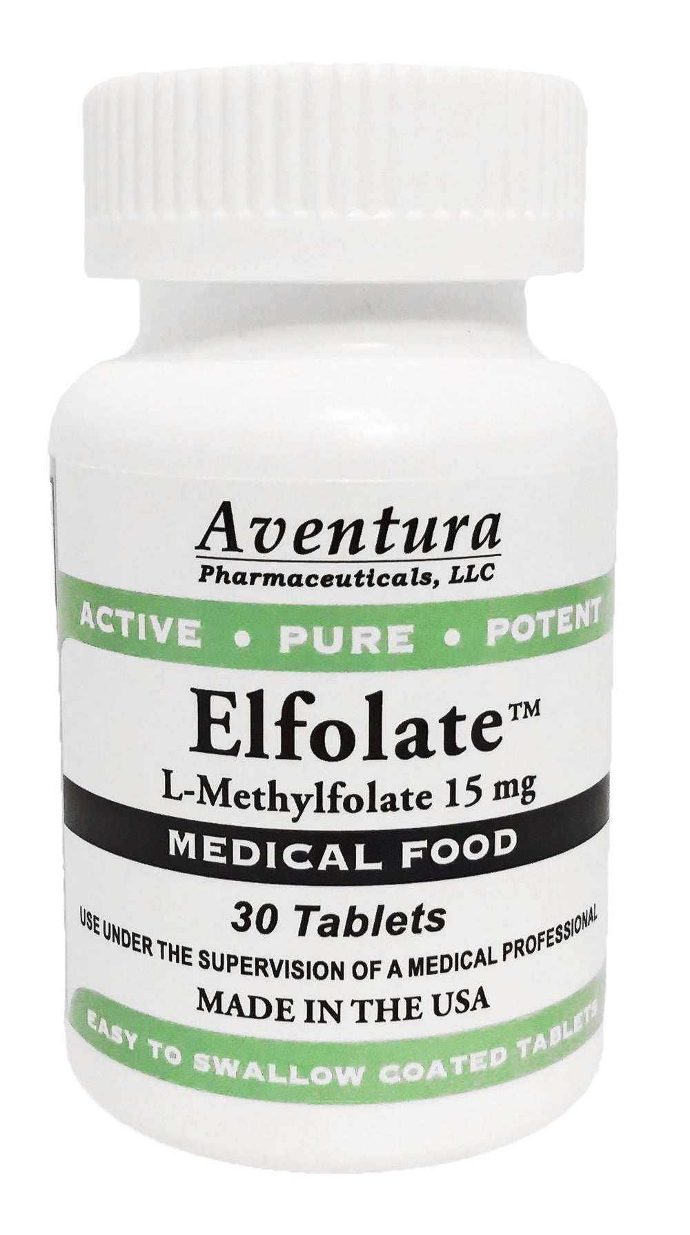 ELFOLATE 15mg L-Methylfolate Medical Food tablet front view