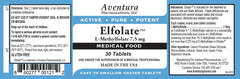 Close-up of ELFOLATE 7.5mg bottle showing L-Methylfolate formulation