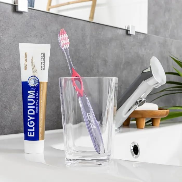 Elgydium Inter-Active Medium Toothbrush Pack of 3 Toothbrushes - image 2