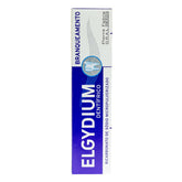 Elgydium Whitening Toothpaste 75ml tube on packaging