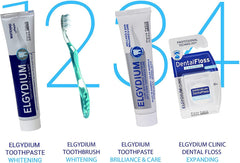 Brushing head showing microgranule whitening system