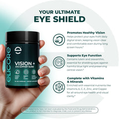 Close-up of Vision+ Eye Support Blend bottle