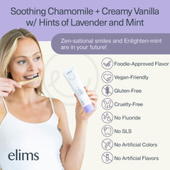 Whitening action visualization with natural ingredients including coconut oil and baking soda