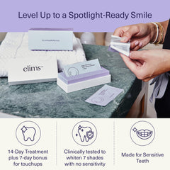 Dissolving whitening masks on teeth during use